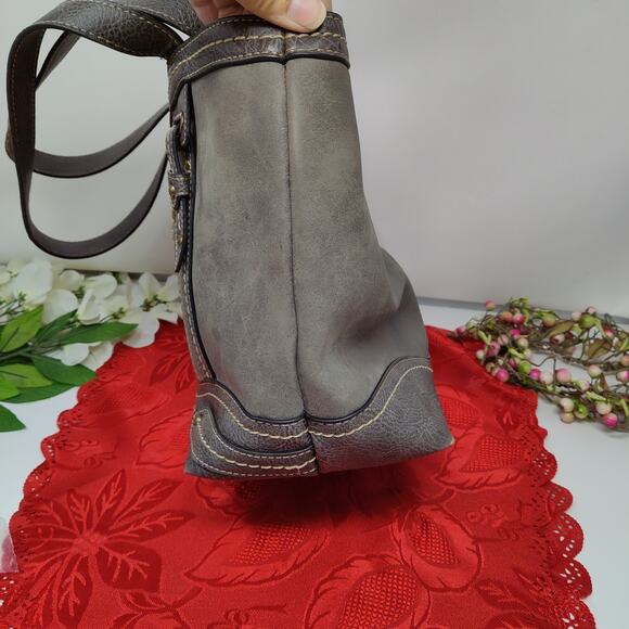 BOC Born Concept Handbag Purse Stanville Tote Bag 16" X 10" Grey - Picture 7 of 10